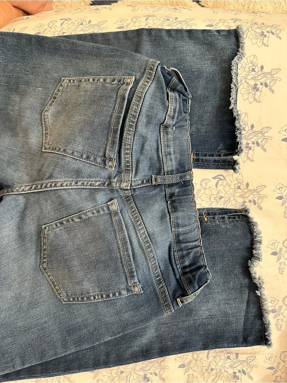 New Children’s raw Hem Dark Blue Denim Jeans smoke free home